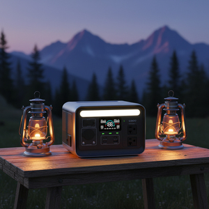 Générateur solaire compact Lifepo4 à onde sinusoïdale pure 300w 288Wh, station d'alimentation portable tout-en-un avec prises AC pour le camping - Product Image 6