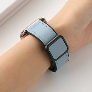 Bracelets magnétiques en cuir véritable avec boucle pliante carrée pour <span class=keywords><strong>Apple</strong></span> <span class=keywords><strong>Watch</strong></span> Band 38 40 41 42 44 45 <span class=keywords><strong>49</strong></span> <span class=keywords><strong>mm</strong></span> Series 10 9 <span class=keywords><strong>8</strong></span> 7 - Product Image 3
