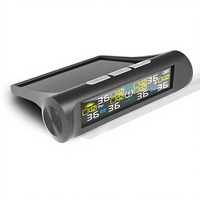 Solar TPMS 6-Rad Externer Sensor Reifendrucküberwachung für LKW-Teile USB-Aufladung Echtzeit-Alarm 9,9 Bar IPX7 Wasserdicht