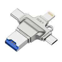 Adaptador OTG 3.0 de Alta Velocidad Cuatro en Uno, Lector de Tarjetas de Memoria para Teléfono Móvil con Interfaz USB, Compatible con Tarjetas TF y SD