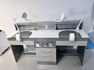 Table de travail dentaire multifonctionnelle avec évier pour techniciens dentaires, banc de <span class=keywords><strong>laboratoire</strong></span> dentaire robuste à hauteur réglable, idéal pour l'école - Product Image 5