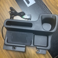 Boîte de rangement pour console centrale avec porte-gobelets et chargeur sans fil pour Toyota Land Cruiser 76 78 79 70 Series, accessoires et pièces