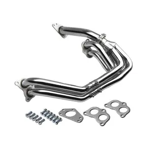 Auto Muffler Turbo Xe 304SS Thép Không Gỉ Exhaust Tail Ống Downpipe Kit Cho 02-07 Subaru Impreza WRX/STi Động Cơ