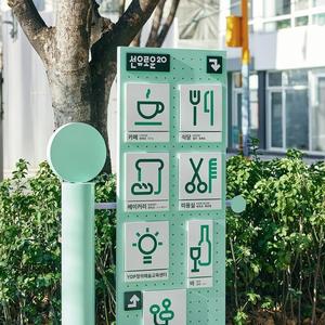 OEM segnaletica del sistema di Wayfinding segni di direzione in alluminio in piedi per esterni segnaletica commerciale pilone segno di monumento per ospedale - Product Image 3