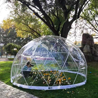 Nouvelle tente dôme géodésique en PVC imperméable de luxe pour hôtel, 360 degrés, résistante à la neige, abri de glamping pour toutes les saisons