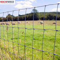 Ferme de chèvres galvanisée résistante clôturant l'installation facile de barrière de jeu de champ de fil tissée par noeud fixe