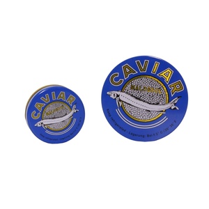 Round tin can canned caviar food grade tin cans with lid caviar Packaging Box MC-065C