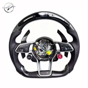 Volante de Fibra de Carbono de Lujo Personalizado de 3/4 Radios con Botón de Arranque para Audi B8.5 S4/S5/RS5/RS6/Q5/Q7/A3/S3/A4/A5/A6/Q3 - Product Image 1
