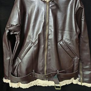 Veste en cuir marron vintage pour homme, style aviateur <span class=keywords><strong>B3</strong></span>, en peau de mouton, bombardier, pilote, moto, avec poche - Product Image 3