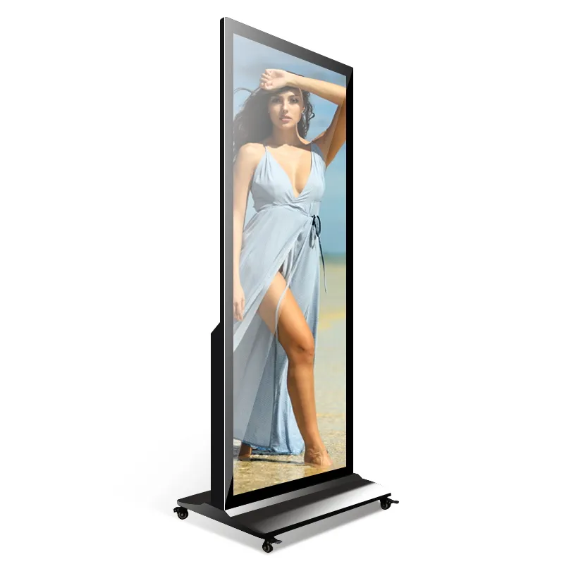 70 75 86 pollici Touch Screen verticale LCD pannello Stand Display pubblicitario LED macchina pubblicitaria Full HD grande schermo pubblicitario