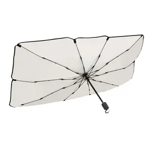 Best quality large size car windshield sun shade umbrella foldable UV protection car sunshade umbrella parasol temporary