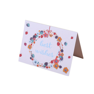 Cartes de remerciement personnalisées <span class=keywords><strong>en</strong></span> papier offset recyclé, motif floral élégant, avec impression offset pour la décoration de festivals - Product Image 5