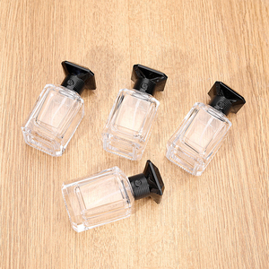 Classic Transparent <b>Glass</b> Perfume <b>Bottle</b> 30ml Screw Refillable Black Nozzle <b>Glass</b> Spray <b>Bottles</b> - Product Image 4