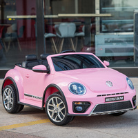 2024 approvisionnement d'usine sous licence rose mini convertible enfants batterie électrique 12V voiture enfants télécommande électrique monter sur la voiture
