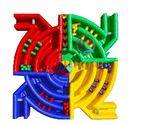 Cible Laser rebondissante 4 places spinning cyclone vertige dash game 4 voies <span class=keywords><strong>parcours</strong></span> d'obstacles labyrinthe en marbre à vendre jeu <span class=keywords><strong>de</strong></span> construction d'équipe - Product Image 6