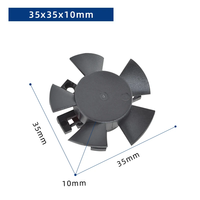 Ventilateur axial sans cadre en plastique 12V DC OEM ODM 35x35x10mm avec roulement à billes pour mini projecteur