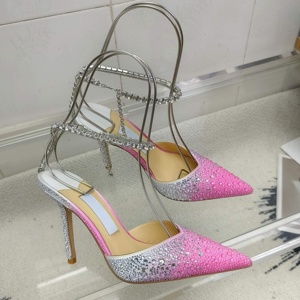 Escarpins de mariée pour femmes à talon aiguille, bout fermé, en cuir véritable, chaussures de créateur à talons hauts pour femmes, légères et confortables - Product Image 3