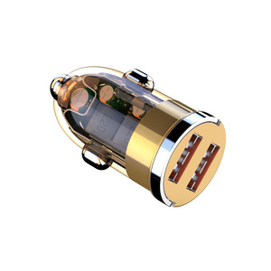 Mini Cargador de Coche 12-24V 240W Carga Rápida Adaptador de Encendedor de Cigarrillos con Doble Puerto USB - Product Image 1