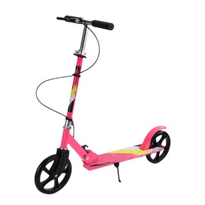 Pedal <b>Scooter</b> Pink And Yellow Foldable For Kids 12 Plus YS 8833S - Product Image 3