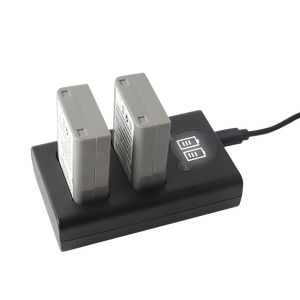 สำหรับ Olympus <span class=keywords><strong>OM</strong></span> D E <span class=keywords><strong>M1</strong></span> E M5 E M5 <span class=keywords><strong>II</strong></span> Pen F Pen E P5 Stylus 1 1s ชุดชาร์จแบตเตอรี่กล้องแบบเร็วพร้อมไฟ LED USB-C ช่องคู่ รุ่น BLN-1 - Product Image 1