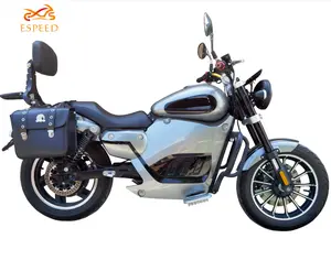 Yetişkinler için 15000w motor 150ah lityum pil elektrikli motosiklet cruiser