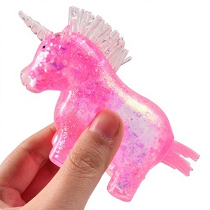 Jouets Squishy Licorne Scintillante en TPR à la Maltose, les Plus Populaires, pour Enfants, Cadeau Promotionnel Anti-Stress et de Décompression - Product Image 4