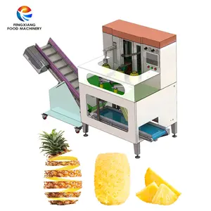 Automatic Pineapple Peeler Machine Melon Papaya Fruit Peeling Coring Core Removing Splitting Machine