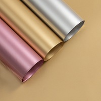 Papier d'emballage pour fleurs, fleuriste, floral, double face, doré, élégant, en pâte chimique, matériau d'emballage pour bouquet, vente en gros