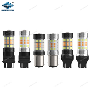 Nuova Lampadina LED 3157 <span class=keywords><strong>P21w</strong></span> <span class=keywords><strong>1156</strong></span> in Alluminio per Indicatori di Direzione, Non Polarizzata, Bicolore, Lente Universale 3014 96smd, Certificata CE - Product Image 2