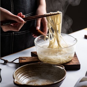 Casserole en verre borosilicate de haute qualité avec poignée en bois d'acacia pour nouilles instantanées et cuisson, grandes et petites tailles - Product Image 2