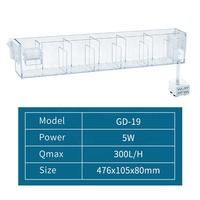 Filtre d'aquarium Jeneca GD19 en plastique, type boîte, filtration supérieure pour aquariums, filtre à eau 5W, peut être suspendu à l'extérieur des aquariums
