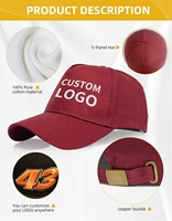 Casquettes de baseball personnalisées avec logo, lot de 5, promotionnelles pour événements, image de marque et cadeaux d'entreprise