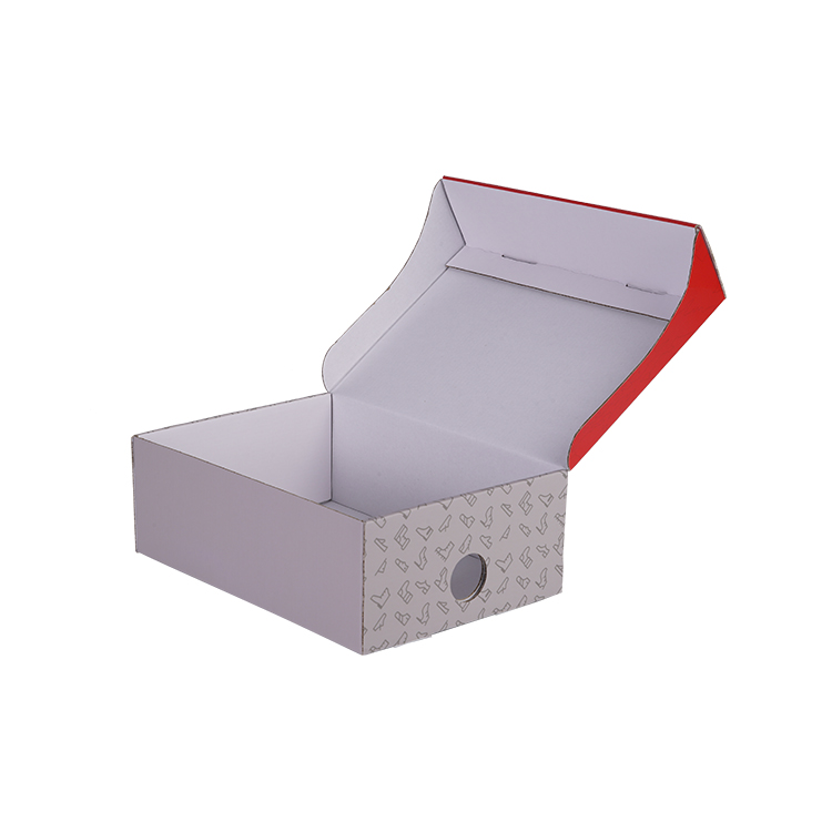 Wholesale E flute copper paper sports shoe paper box high quality custom perso<i></i>nalized logo shoes paper box for shoes