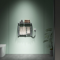Porte-serviettes électrique thermostatique intelligent pour salles de bain Contrôle de la température Timing Porte-serviettes chauffant mural pour hôtels