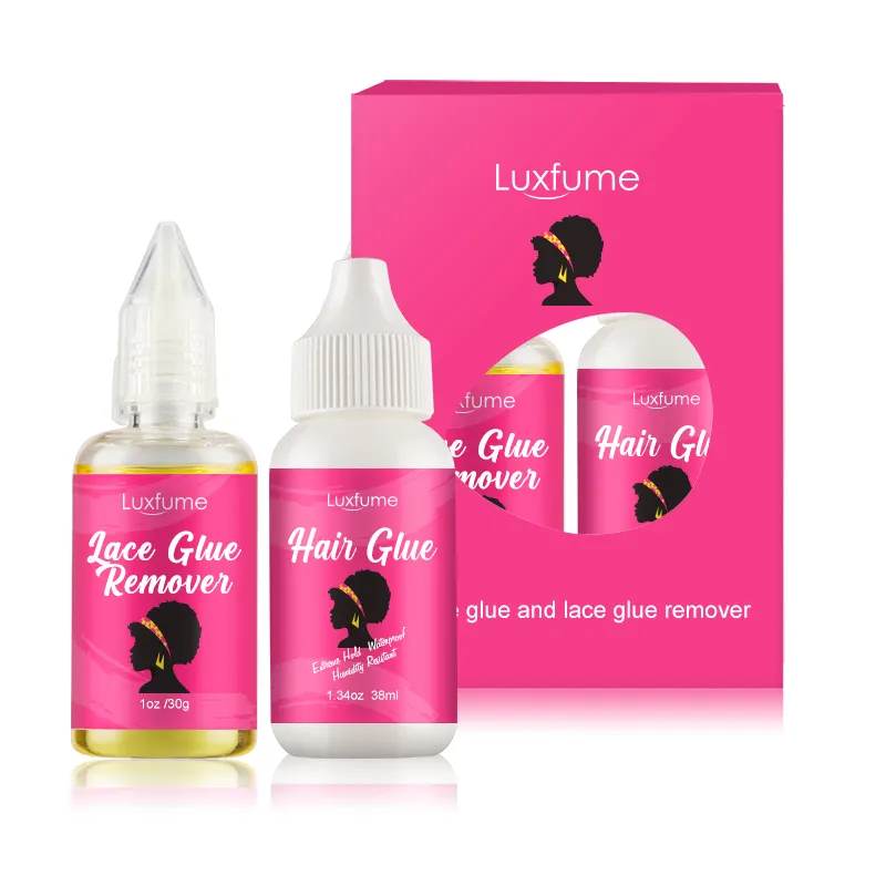 Luxfume Hot Selling Private Label Sterke Hold Waterdichte Kant Lijm Pruik Lijm En Remover Voor Afrikaanse Vrouwen Pruik
