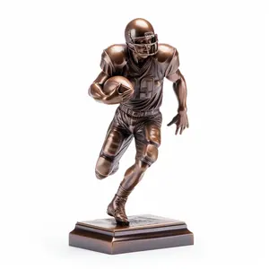 Coupe trophée awardantique mâle football football joueur de rugby figurine statue sport