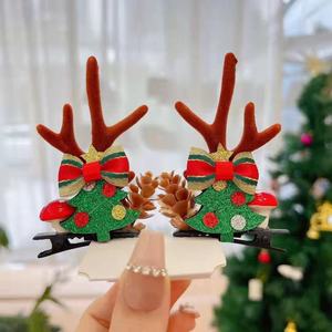 Bandeaux de noël pour enfants, serre-tête en bois de père noël, oreilles d'elfe, cornes de noël - Product Image 5