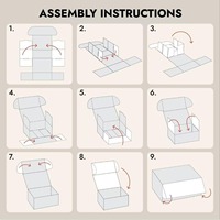 Boîte auto-élevante en carton kraft ondulé durable et écologique, gaufrage, taille personnalisée, emballage pliable pour expédition, logo couleur personnalisée
