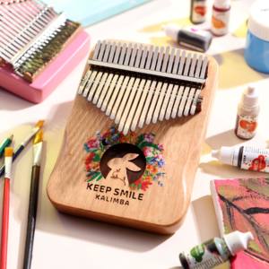 <span class=keywords><strong>Kalimba</strong></span> coloré 17/21 touches pouce Piano acajou coffre-fort bois Instrument de musique cadeau pour enfants avec accessoires Support OEM - Product Image 6