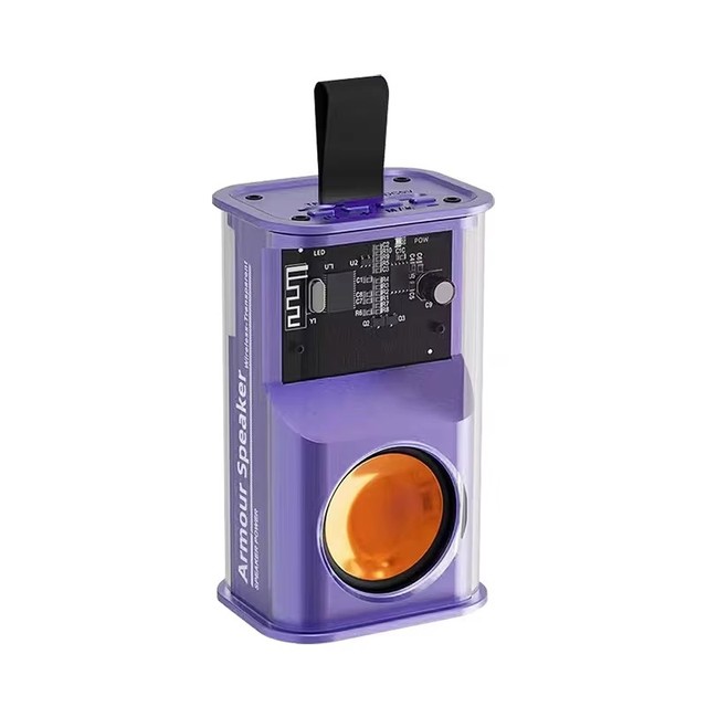 Waterproof Mini Portable Wireless Speakers Rgb Mini Hifi High Quality Wireless Bt Speaker for Mobile Phones Transparent Mecha