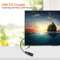 CableCreation - Paquete de 2 Acopladores USB 3.0 Hembra a Hembra, Adaptador de Carga de 2A y Sincronización de Datos de 5Gbps, Extensión USB Tipo A para PC, TV, MIDI