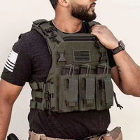 Gilet tactique modulaire à dégagement rapide découpé au laser, porte-plaques d'assaut de protection à système MOLLE rapide