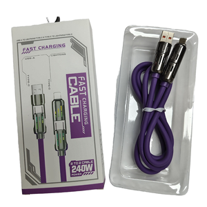 In lega di zinco Silicone 240W quattro-in-uno cavo dati ricarica rapida 1M 1.5M 2M cavo USB per iPhone per <span class=keywords><strong>Samsung</strong></span> stampante <span class=keywords><strong>Computer</strong></span> - Product Image 1