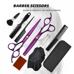 Nuevas Tijeras <span class=keywords><strong>de</strong></span> Peluquerí<span class=keywords><strong>a</strong></span> Profesionales <span class=keywords><strong>de</strong></span> Acero Inoxidable <span class=keywords><strong>de</strong></span> Una Pieza Multicolor para el Hogar, con Dientes Planos para Adelgazar el Cabello - Product Image 3