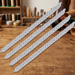 Cordón Plano Trenzado Plateado de 3mm, 100% Poliéster, Recubierto de Metal, Cordones Modernos Sin Metal para Uniformes Ceremoniales - Product Image 3