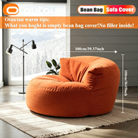 Housse de pouf inclinable rustique OTAUTAU SF011 (housse uniquement, sans rembourrage) – Vente en gros usine, OEM, ODM, personnalisable