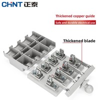 Interrupteur de protection Chint Type Couteau HD11-100A/38 Triphasé Quatre Fils Unipolaire 380V pour Utilisation Solaire Photovoltaïque Plastique/Cuivre