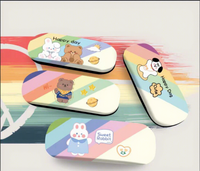 Étui à lunettes pour enfants de dessin animé, personnalisé, lettres mignonnes, haut de gamme, portable et résistant aux chocs