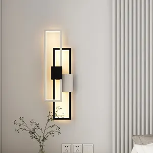 Modern Design Indoor LED Bedside Light Home Bedroom Living Room Corridor Bracket Light Simple Nordic Hotel Iron Wall Lamp