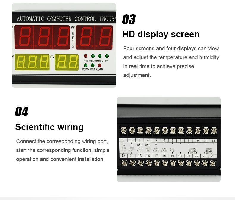 China Manufacturers Xm-18 Automatic Digital 12 Volts Ac/ Dc Roll Egg Incubator Controller Xm 18d(图8)